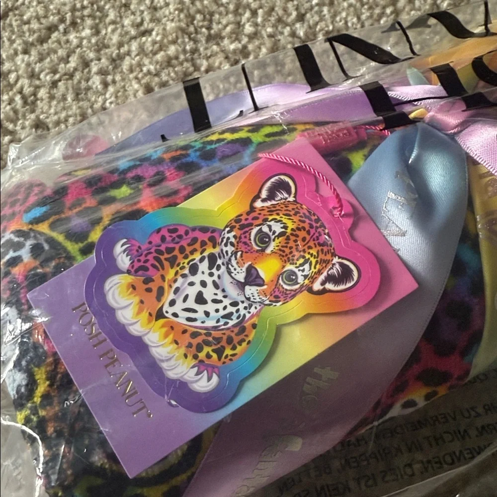 NWT: Posh Peanut Multicolor Rainbow Lisa Frank Hunter Leopard Print Beach Towel